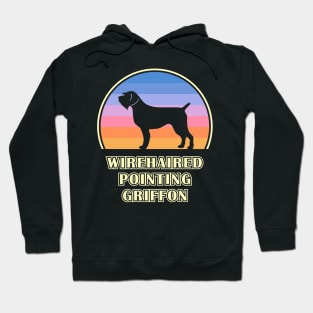 Wirehaired Pointing Griffon Vintage Sunset Dog Hoodie